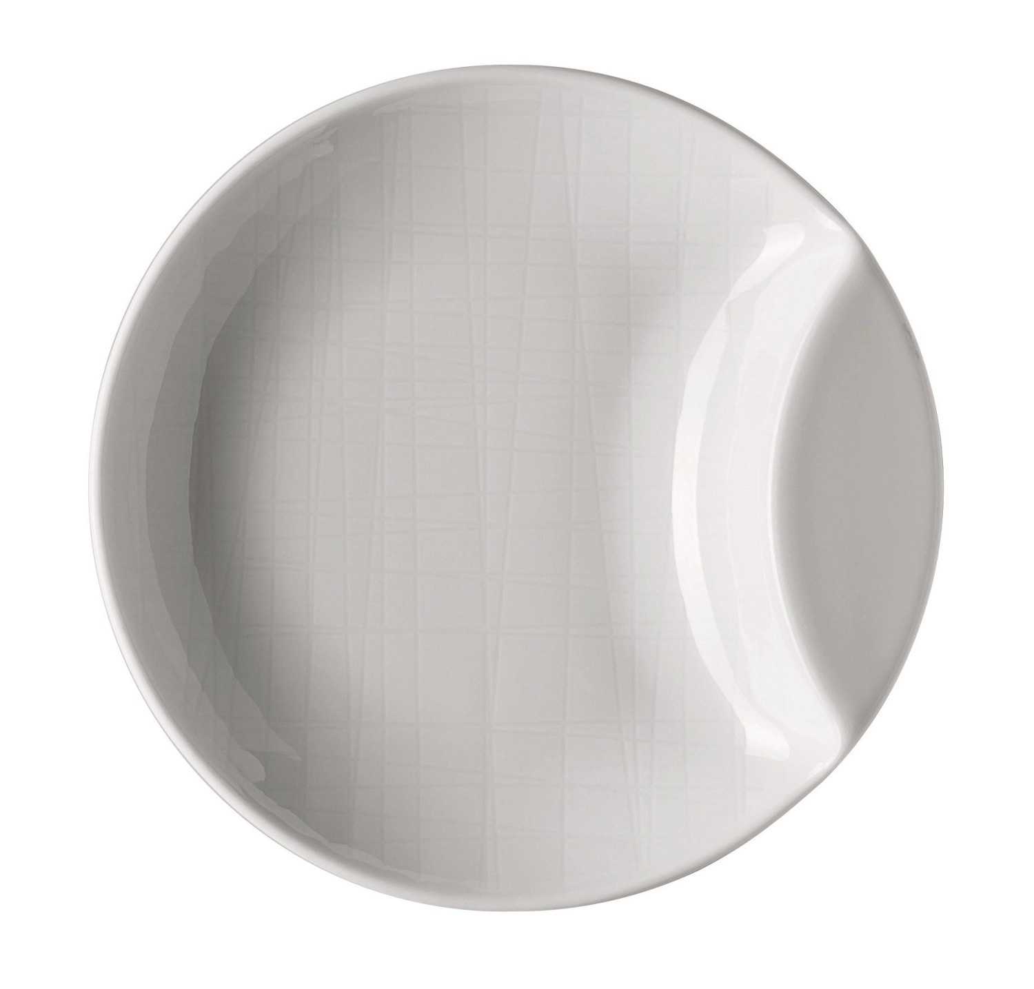 Mesh weiss Schale rund flach 12cm H3cm