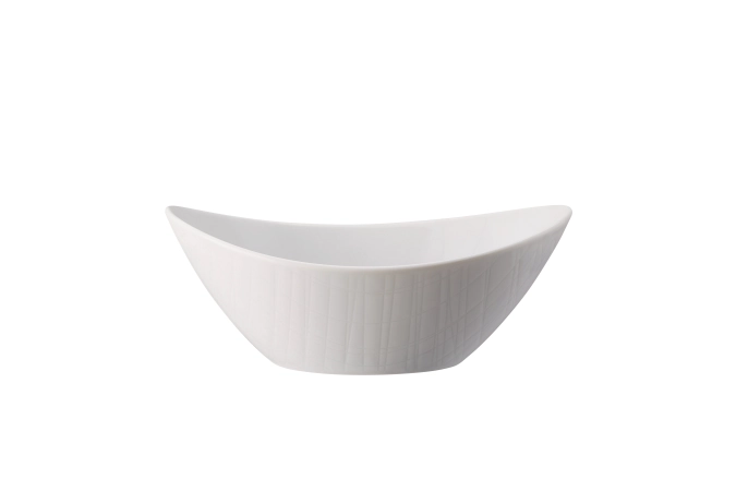Mesh weiss Schüssel oval 16x12cm H6cm 0.3lt