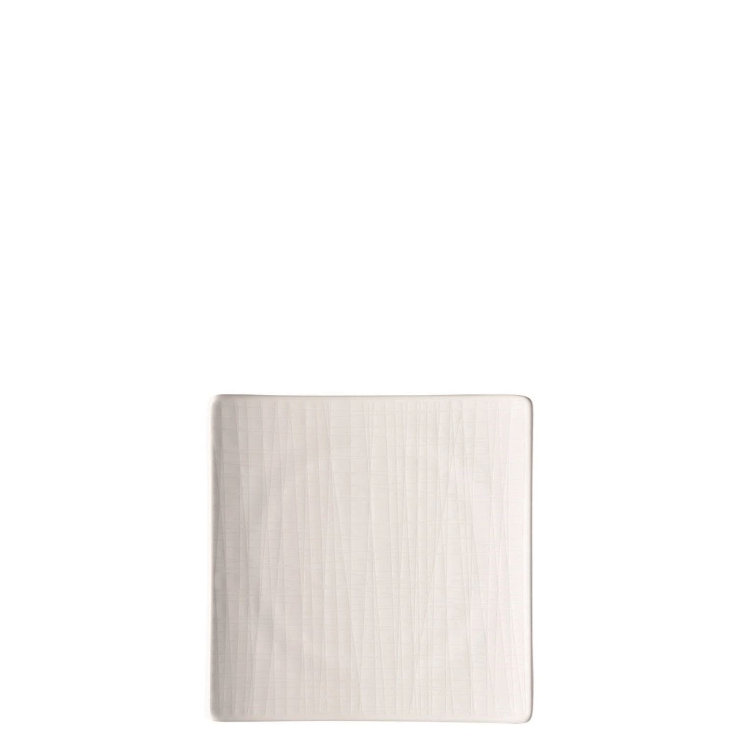 Mesh weiss Teller flach quadratisch 17x17cm