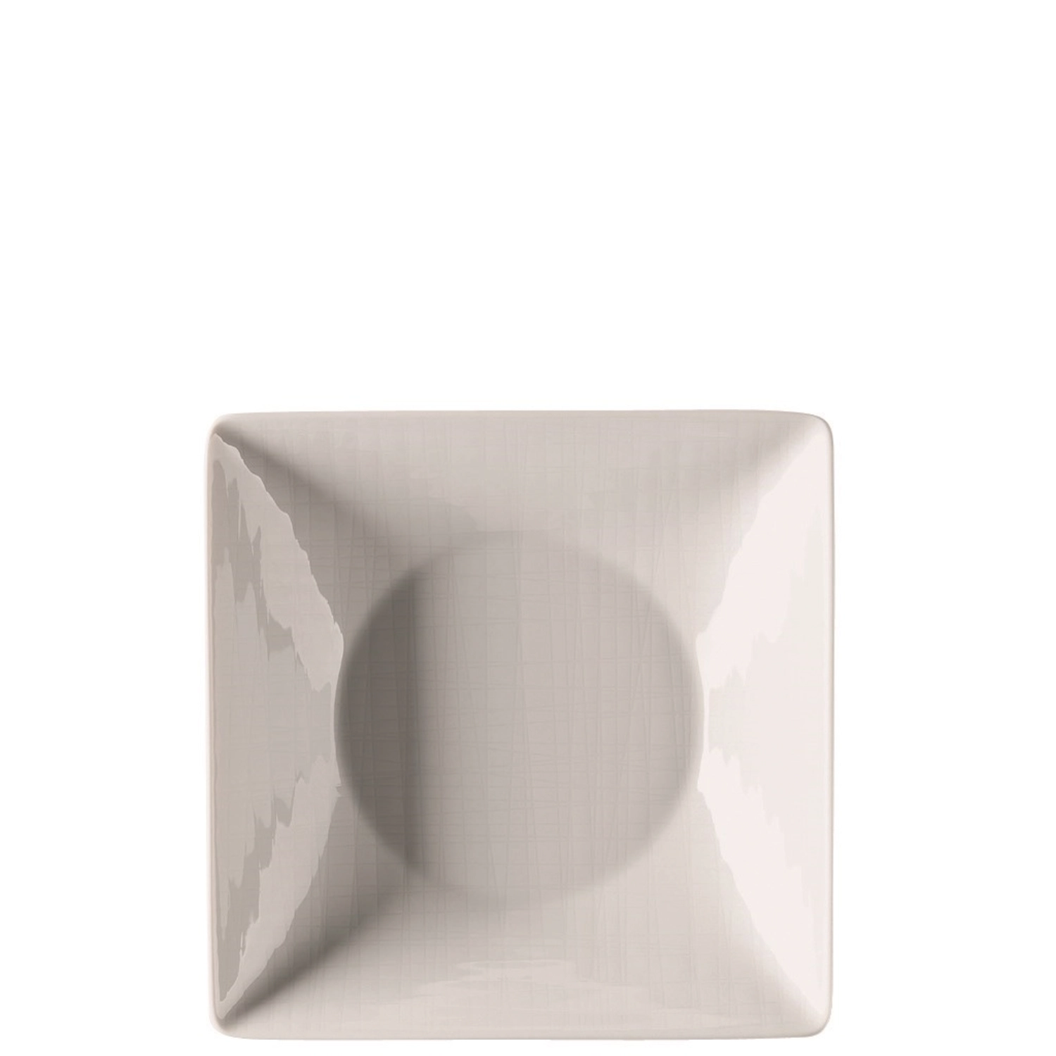 Mesh weiss Teller tief quadratisch 20x20cm