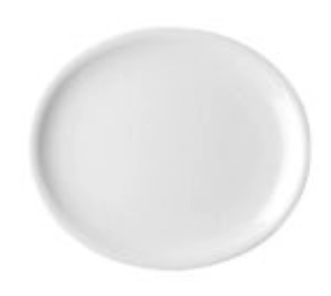 Nido weiss Platte flach oval Weiss 34x30cm