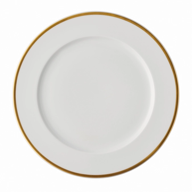 Epoque Golden Brocade Teller flach mit Fahne 26cm