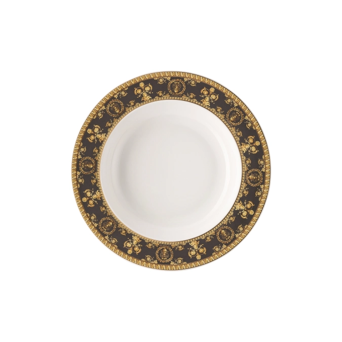 Versace Baroque Nero Assiette à soupe 22 cm