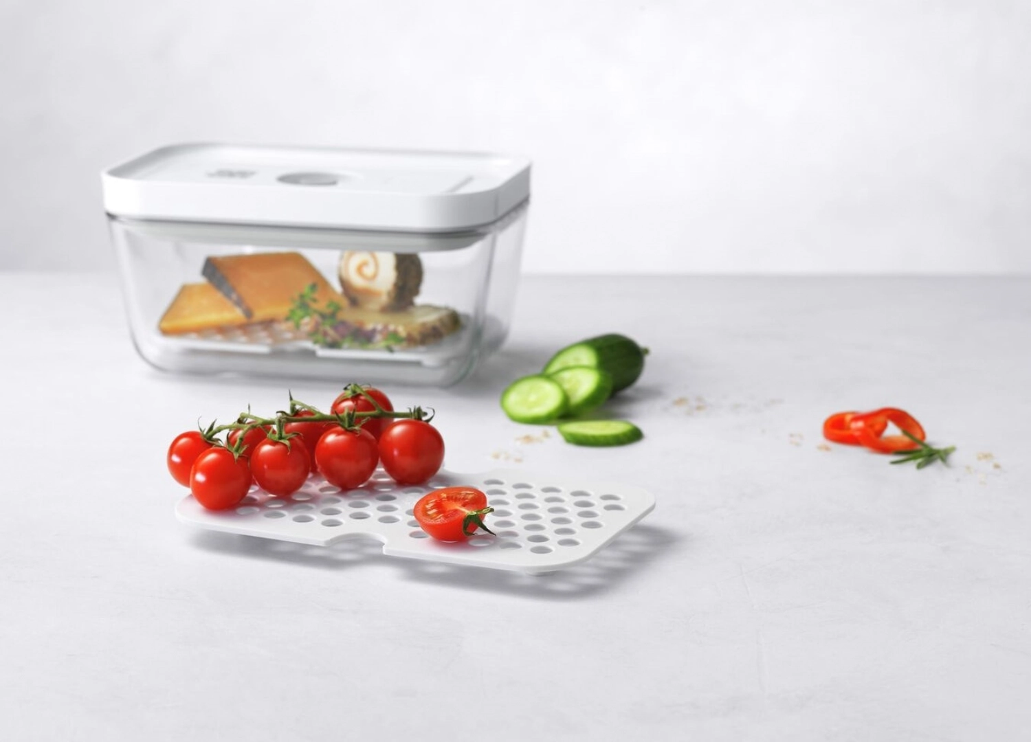 2er Set Fresh & Save Vakuum Abtropfgitter M/L