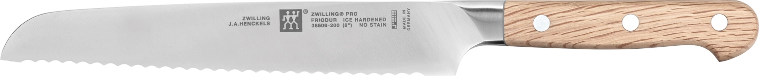 Pro Wood couteau à pain 200 nature cranté