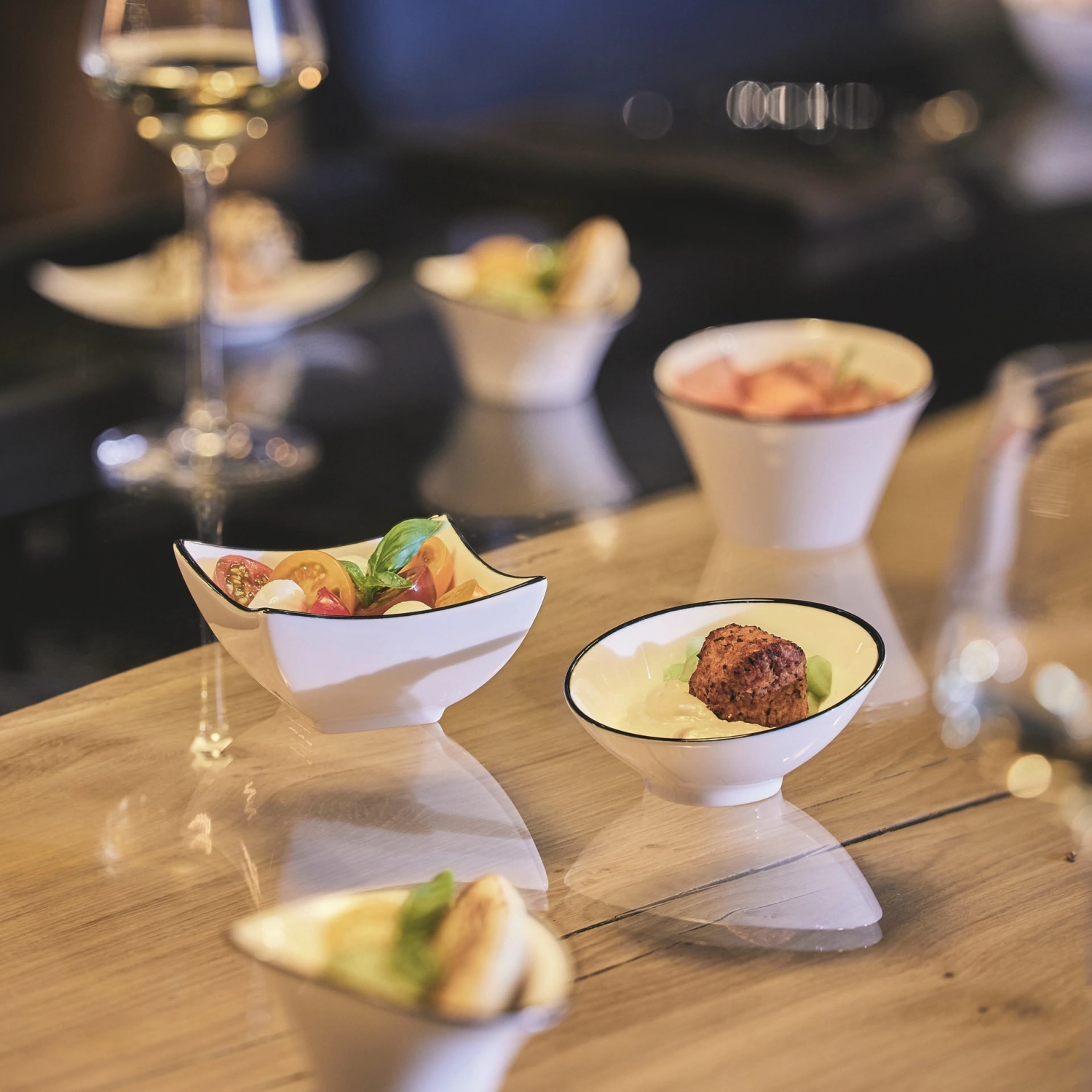 Appetizer Filet Black Schale quadratisch 9x9cm