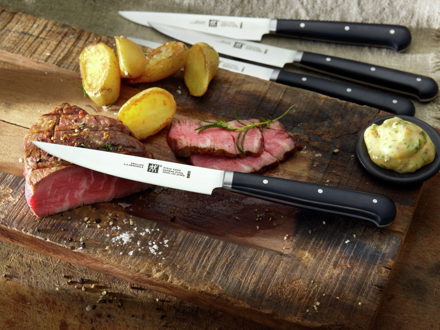4pcs twin set de couteaux à steak 120mm