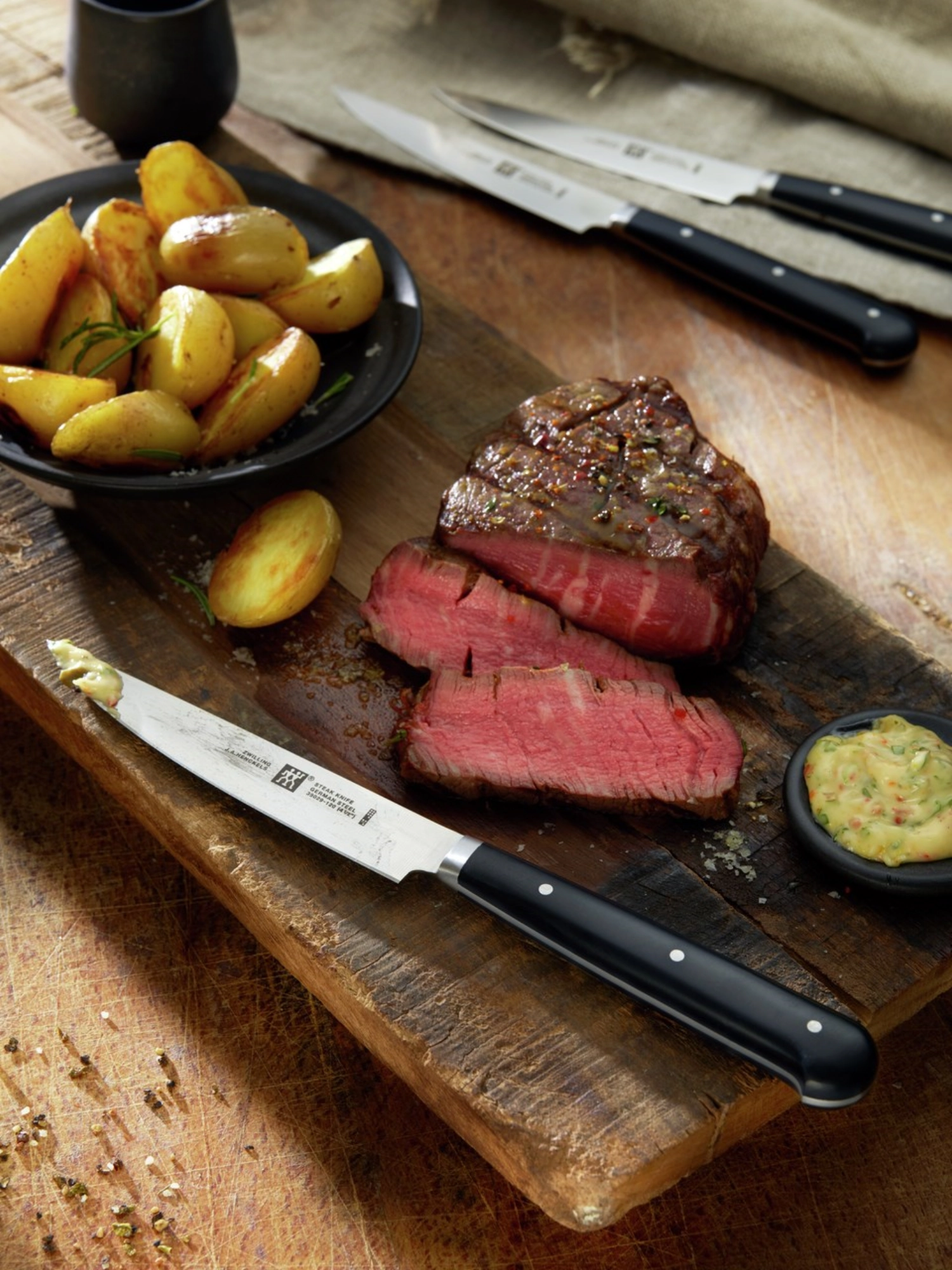 4pcs twin set de couteaux à steak 120mm