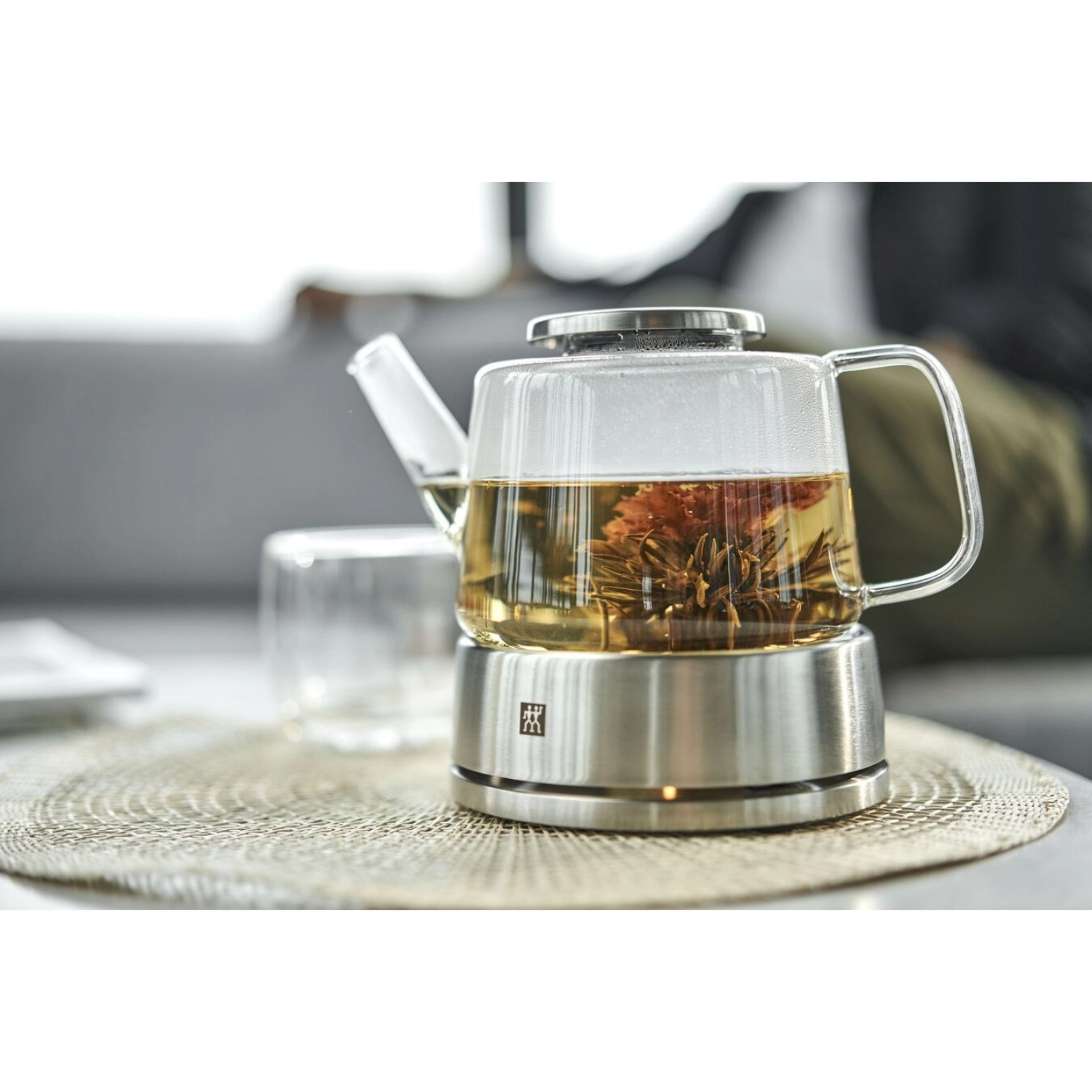 Sorrento théière 0.8l avec réchaud et passoire à thé