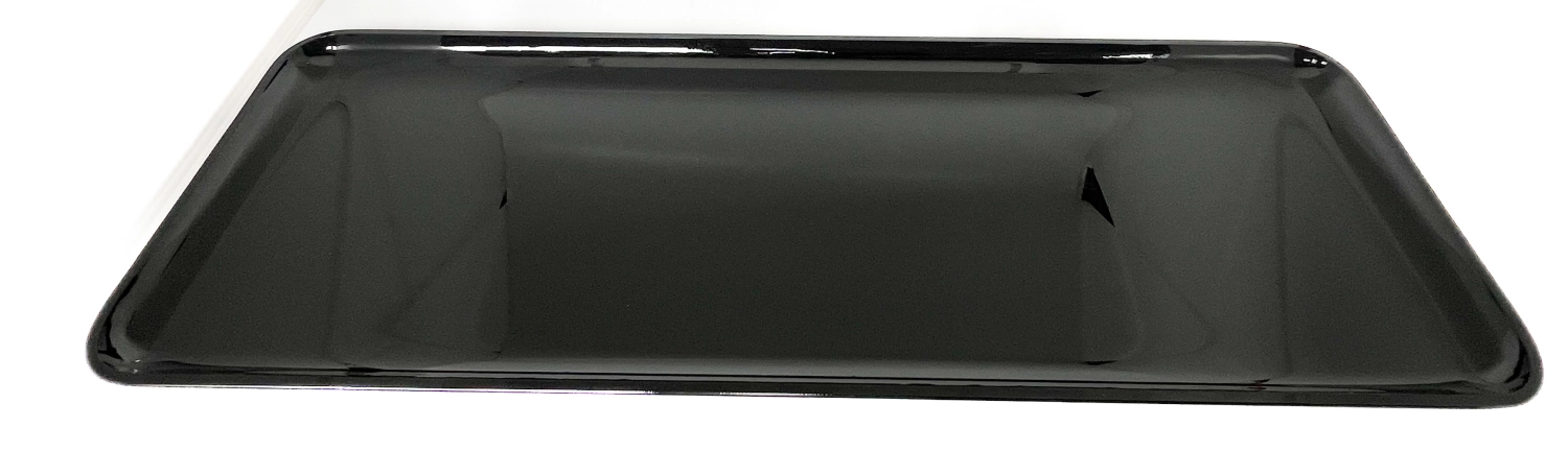 Plaque de présentation plastique 580x210mm, noir perle