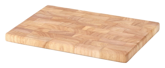 Planche à découper en bois frontal huilée, 30x21.5x2 cm