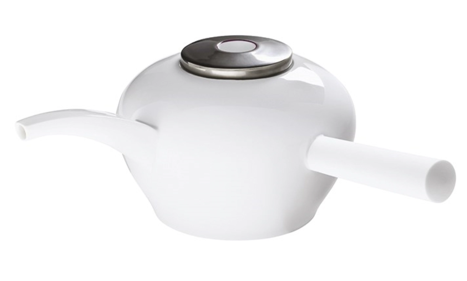Polite Platinum théière a. anse, côté