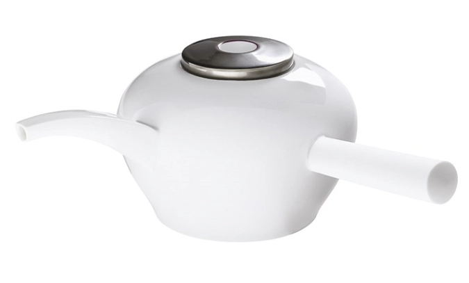 Polite Platinum théière a. anse, côté