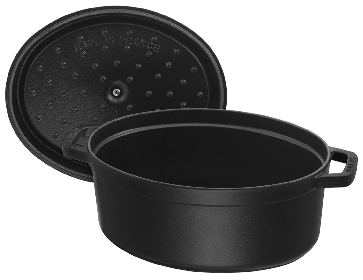 Cocotte 31 cm, ovale, noir, fonte 5.5l