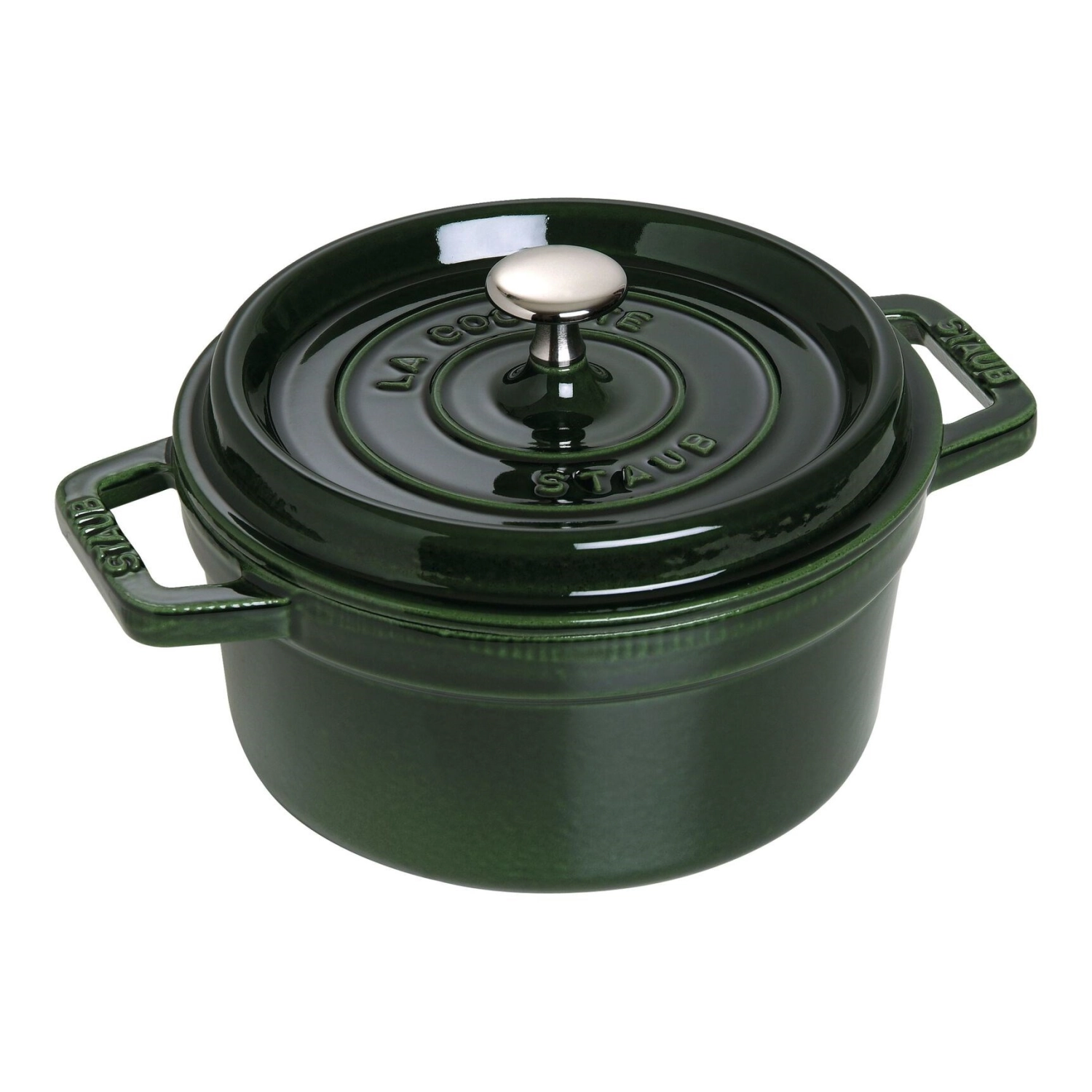Cocotte 22 cm, ronde, vert basilic, fonte 2.6l