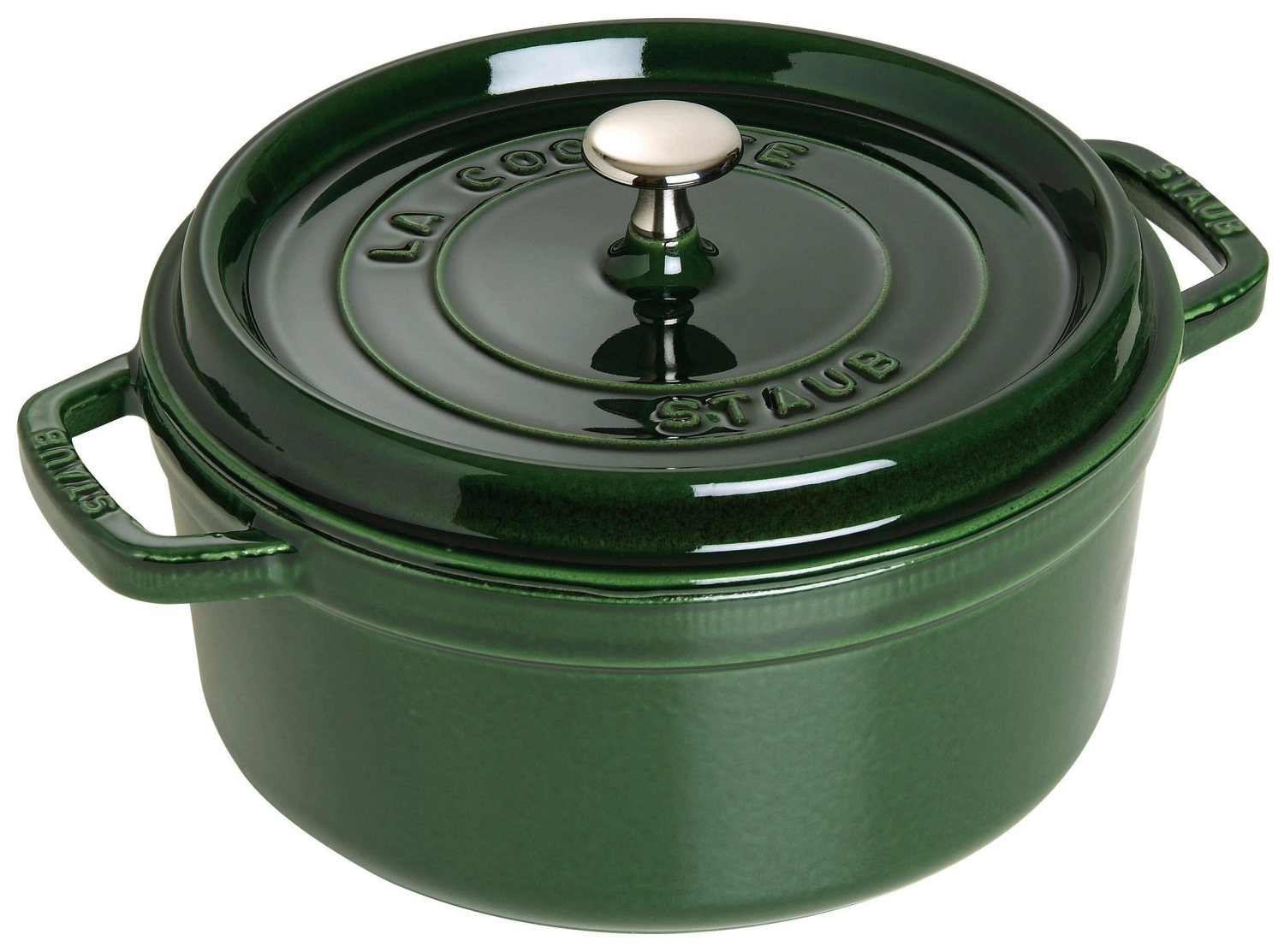 Cocotte 26 cm, ronde, vert basilic, fonte 5.25l
