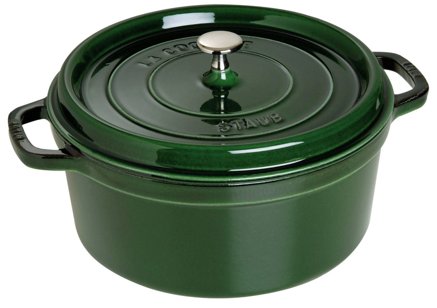 Cocotte 28 cm, ronde, vert basilic, fonte 6.7l
