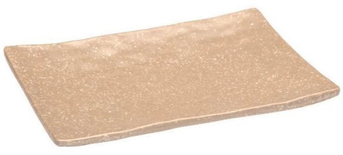 Servierplatte beige 25x17.5cm H2.5cm