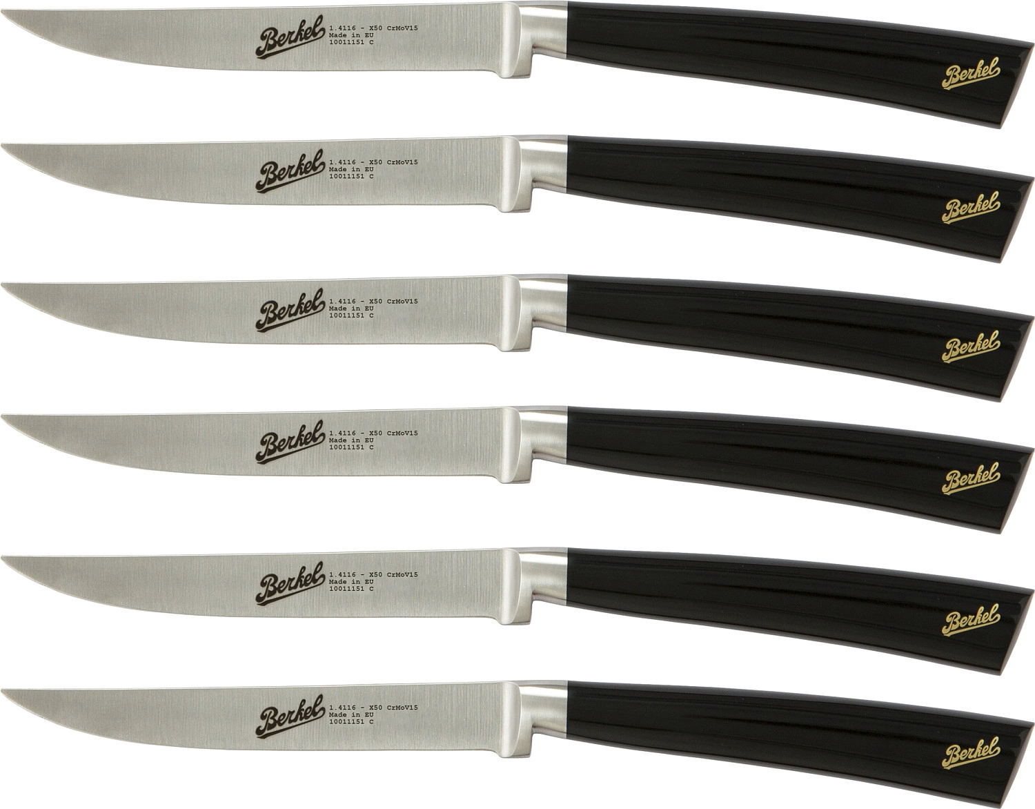 6er Set Berkel Elegance Steakmesser 22cm schwarz