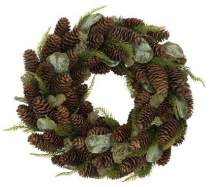 Couronne Pignon Vert D36 H7.5cm plastique