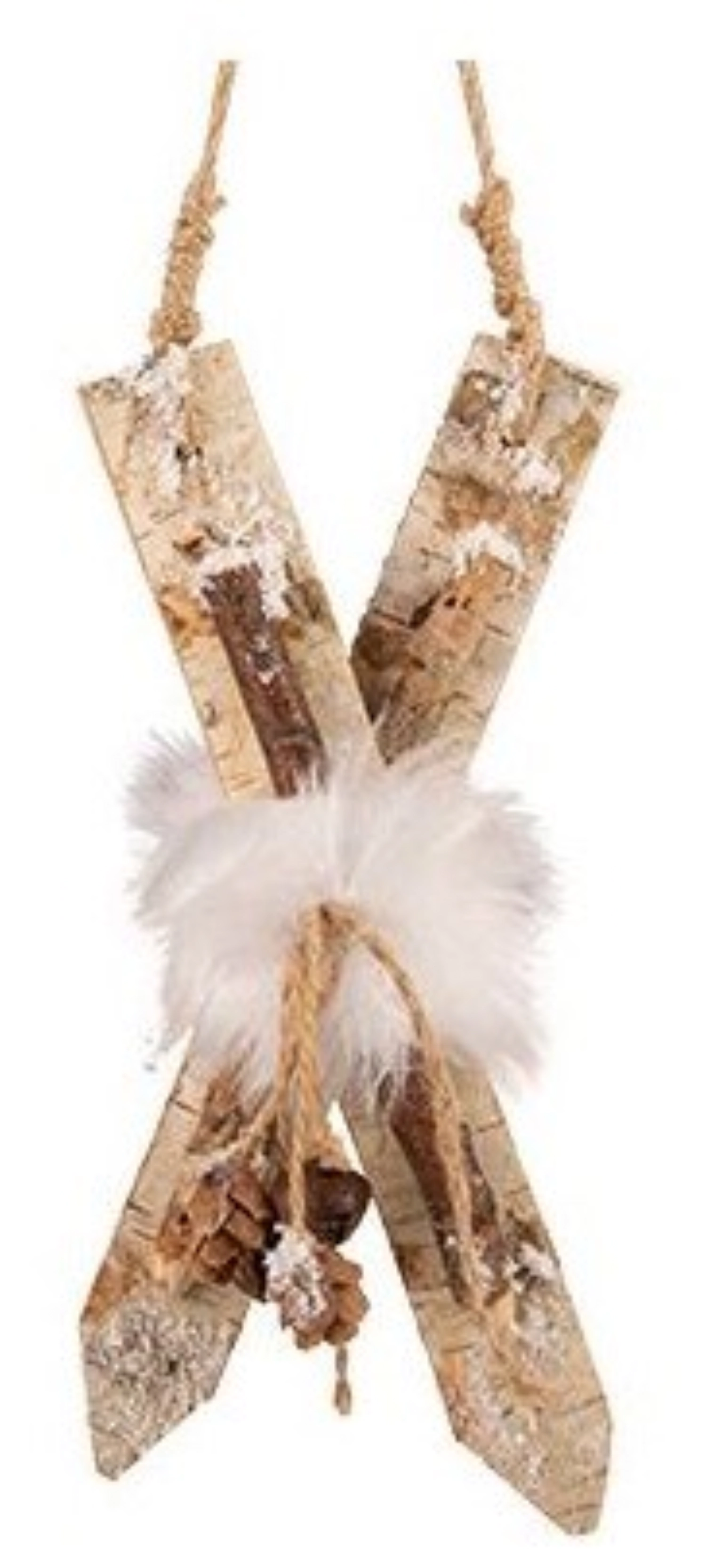 Suspension Skis Natural 21x8x54cm bois