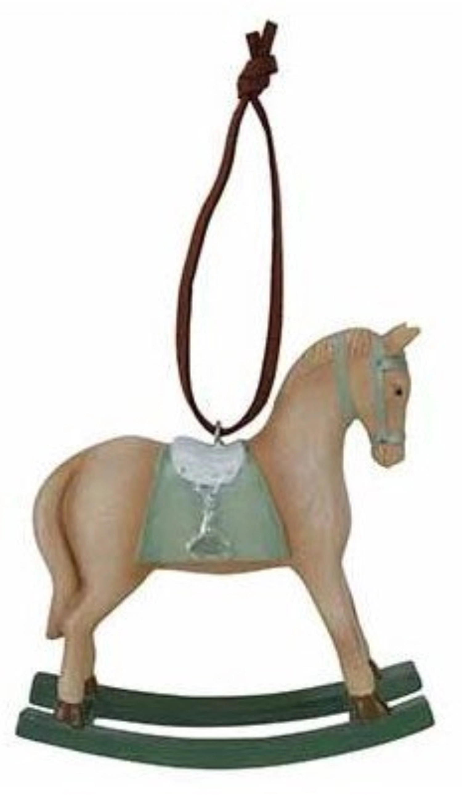 Suspension Cheval à bascule Vert 11.8x3.5x11.5cm Polyrésine