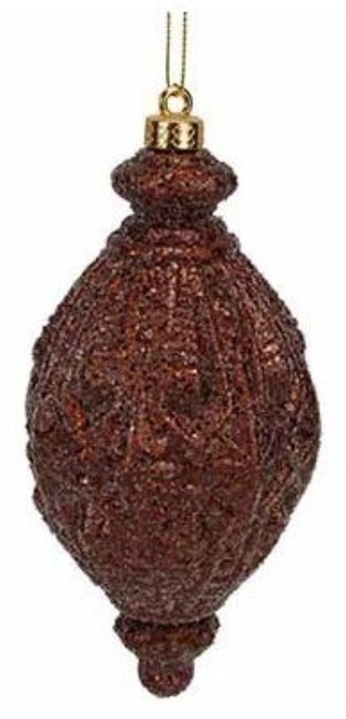 Suspente Goutte Paillette Marron 8x8x16cm plastique