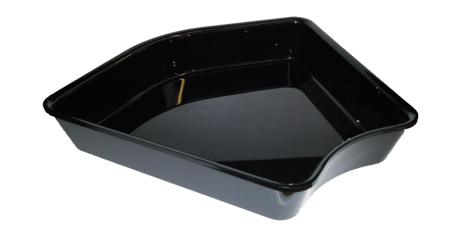 Eckschüssel 28x135Gradx5cm Winkel 135Grad schwarz