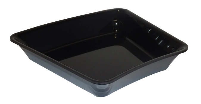 Salatschüssel gerundet 22.5Grad 26.5x22x5cm schwarz