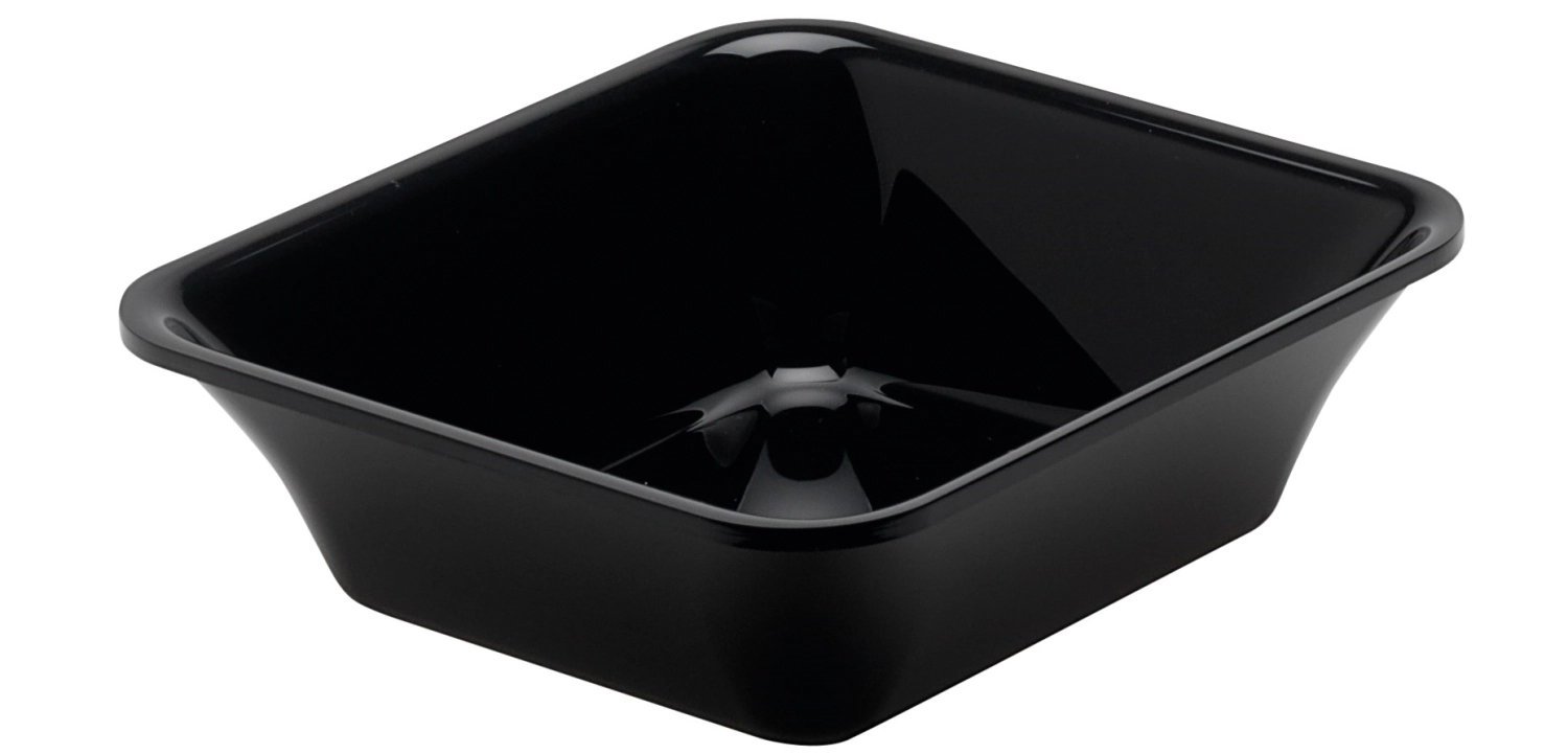 Plat rectangulaire GN1/6 17.6x16.2x5cm noir