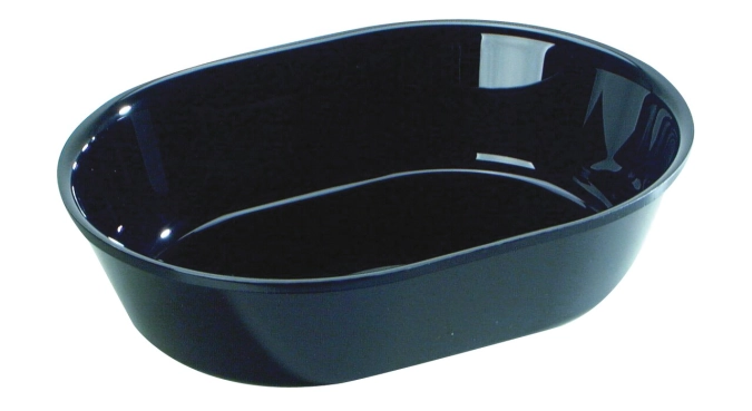 Ovale Schüssel 2/7 26.5x20x6.5cm schwarz
