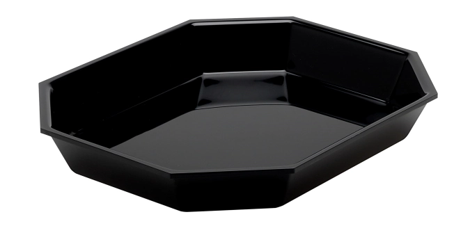 Achteckige Schüssel GN1/2 32.5x26.5x4.5cm schwarz