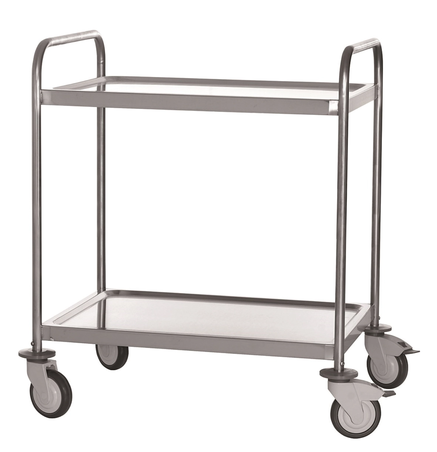 Chariot de service 2 tablettes 80x58cm H96cm