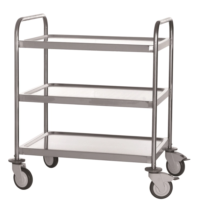 Chariot de service 3 tablettes 107x74cm H96cm