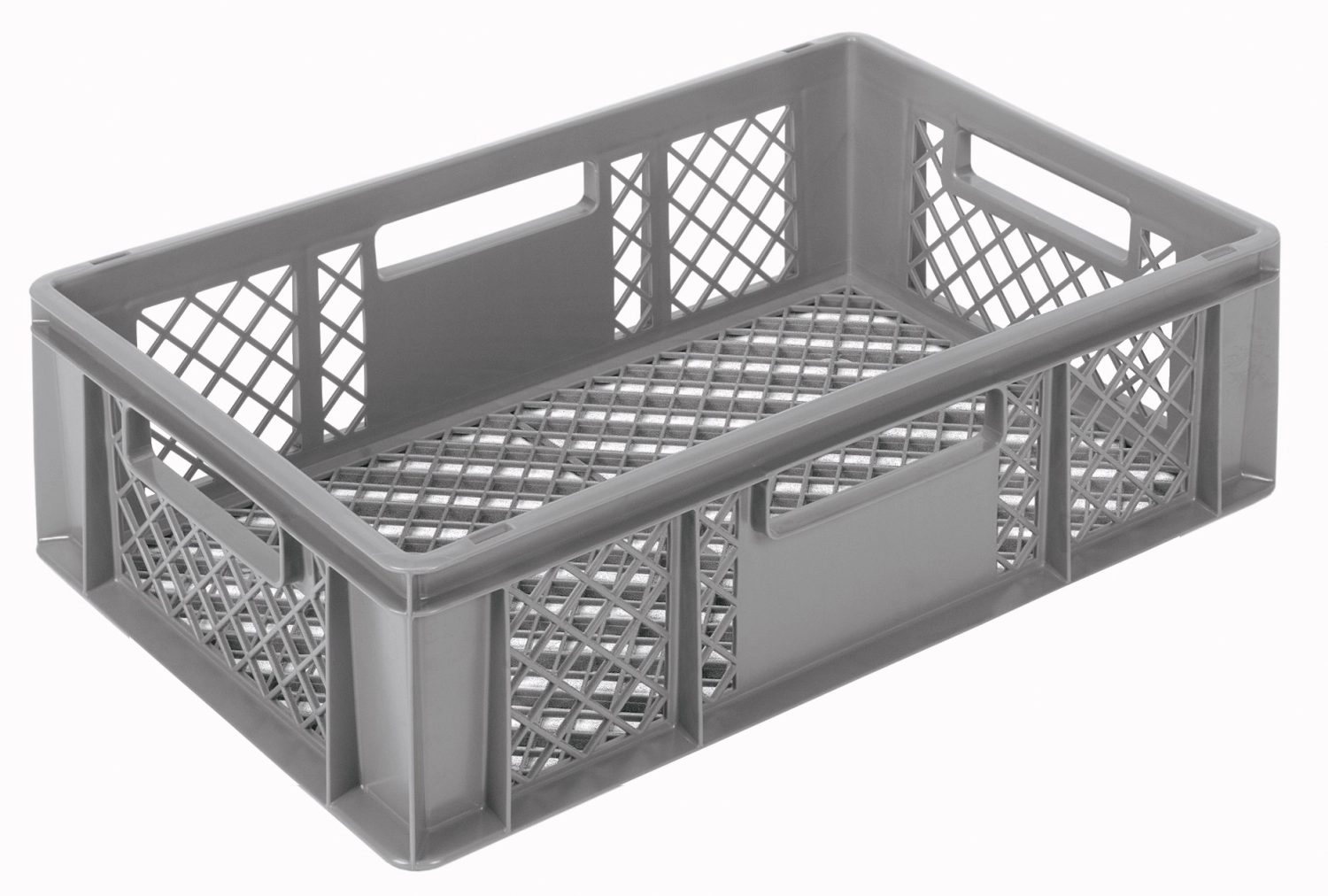 Behälter grau 60x40x17cm Standard Boden und Wände perforiert