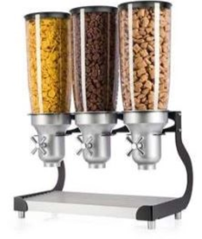 Distributeur de céréales 3x5lt sur pied 48x28x65cm