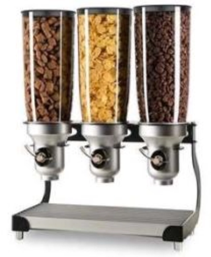 Distributeur de céréales Free Flow 3x5lt sur pied 48x28x65cm