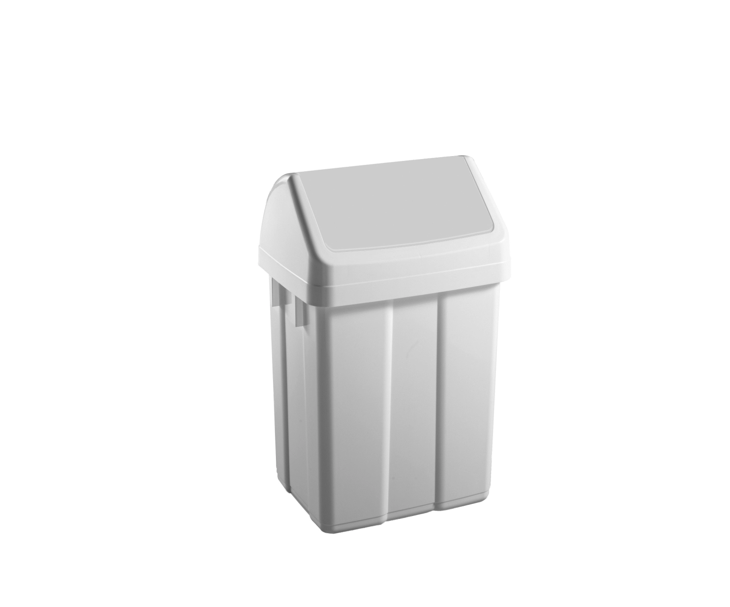 Mülltonne mit Klappdeckel weiss 50lt