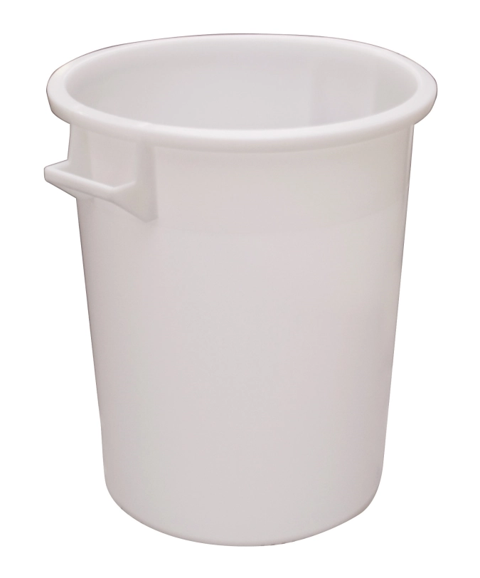 Fût conique foodsafe blanc 75lt 48x48cm H57cm fond D39cm