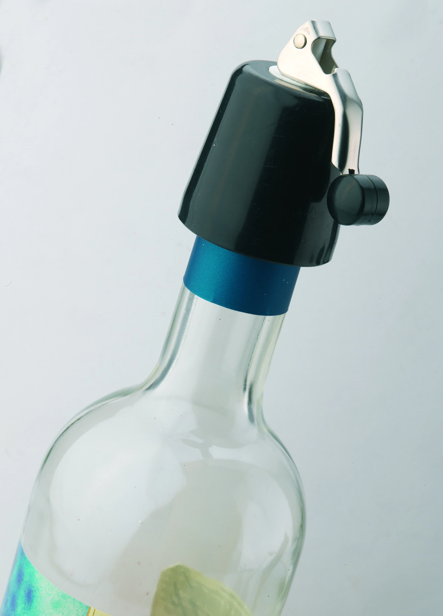 Bouchon de bouteille avec cloche, 4.5x4.5x9cm, rouge