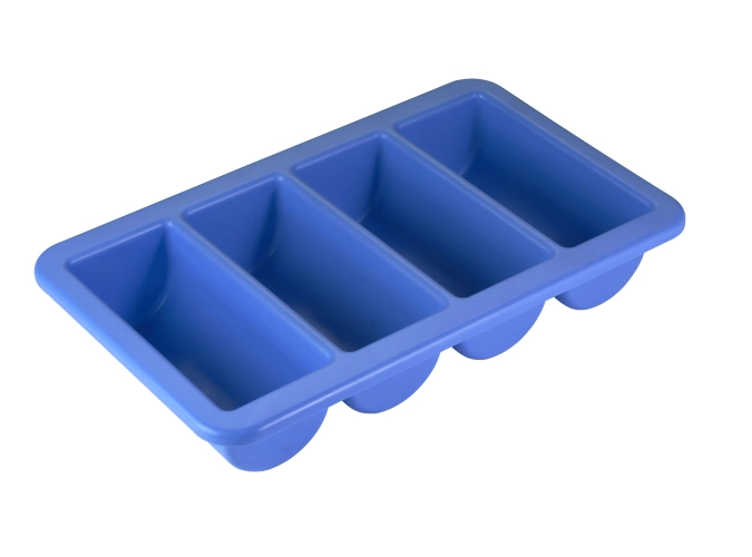 Boîte à couverts gn 1/1 bleu 53x32.5cm h10cm