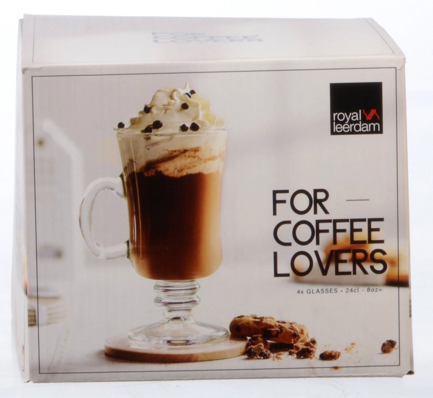 Set de 4 tasses à café/thé sur pied For Coffee Lovers 24cl