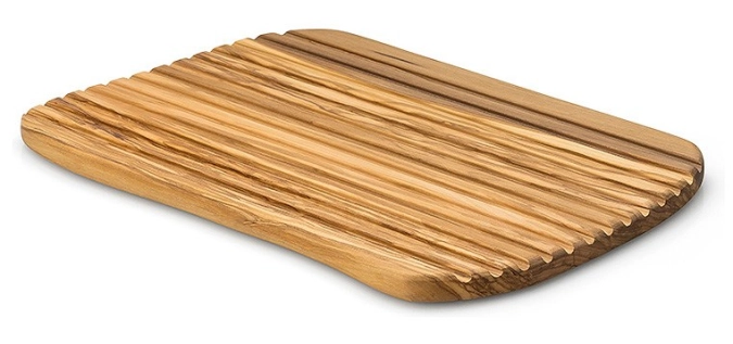 Planche à pain en bois d'olivier 37x25x1.6 cm