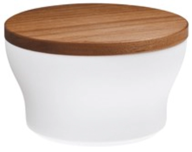 Sucrier Velvet moyen a. couvercle en noyer