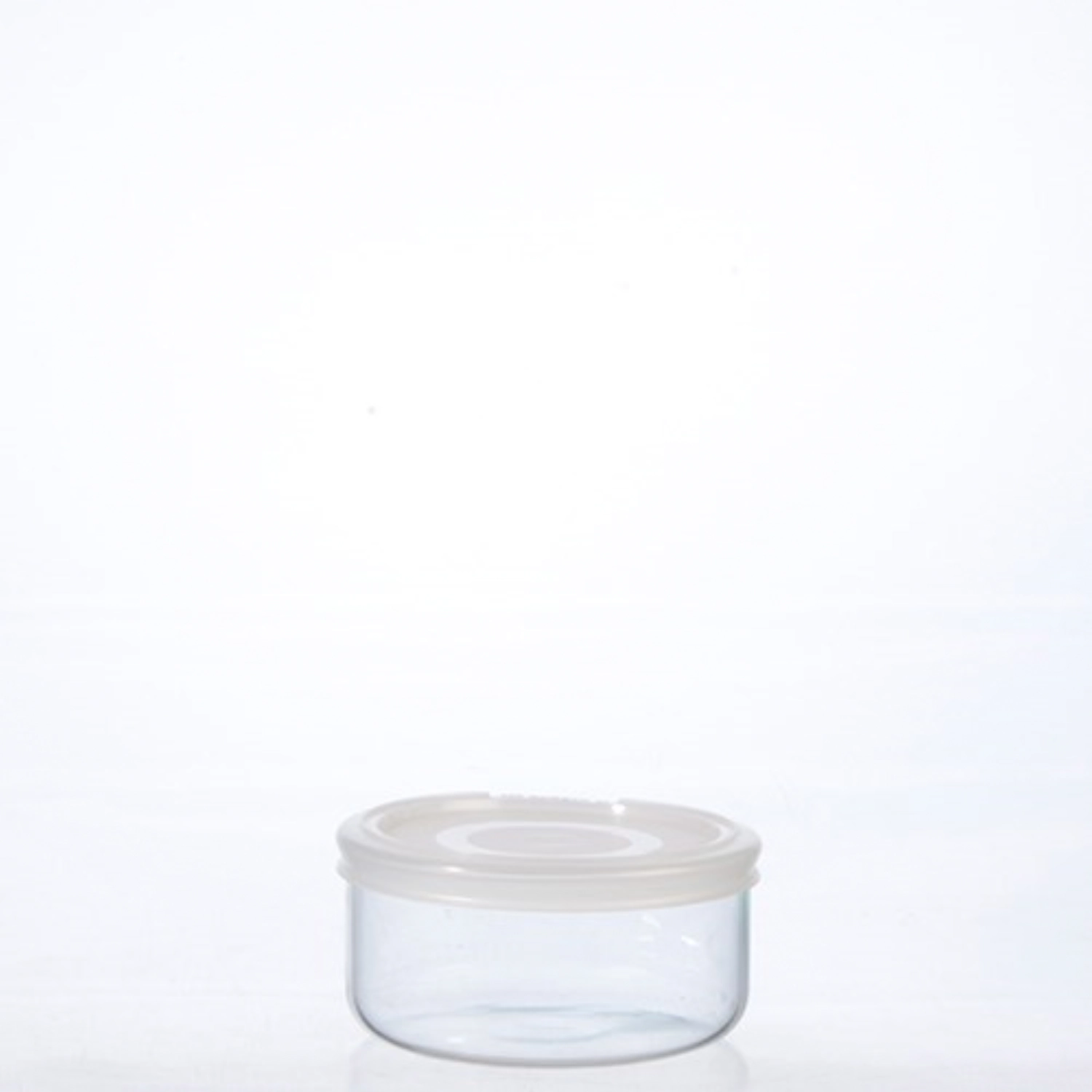 Platte rund 12cm/.5l  mit weissem Deckel  Pyrex