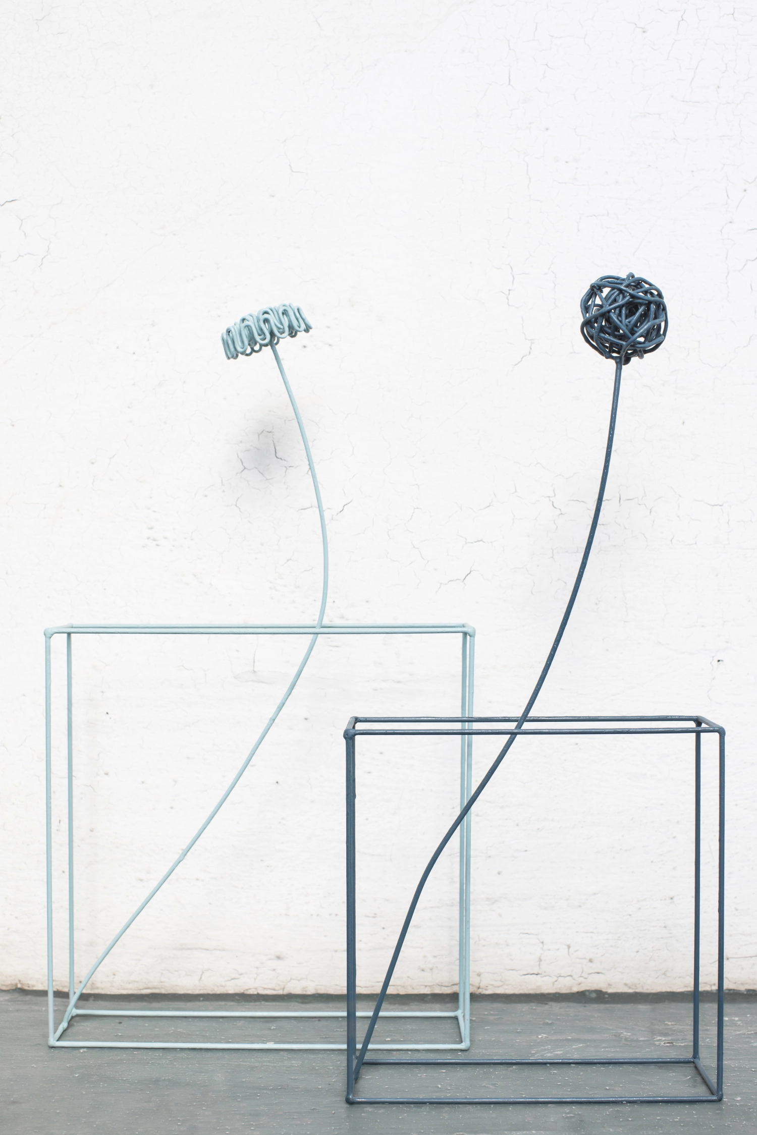 9er Set Metal sculptures Drahtblumen Ciuriddu