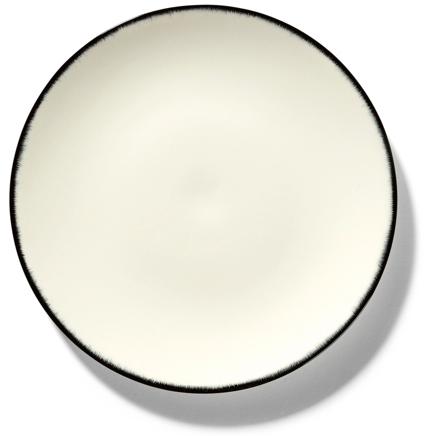 Ann Demeulem. De Assiette D17,5 cm Dé Off-White Black Var 1