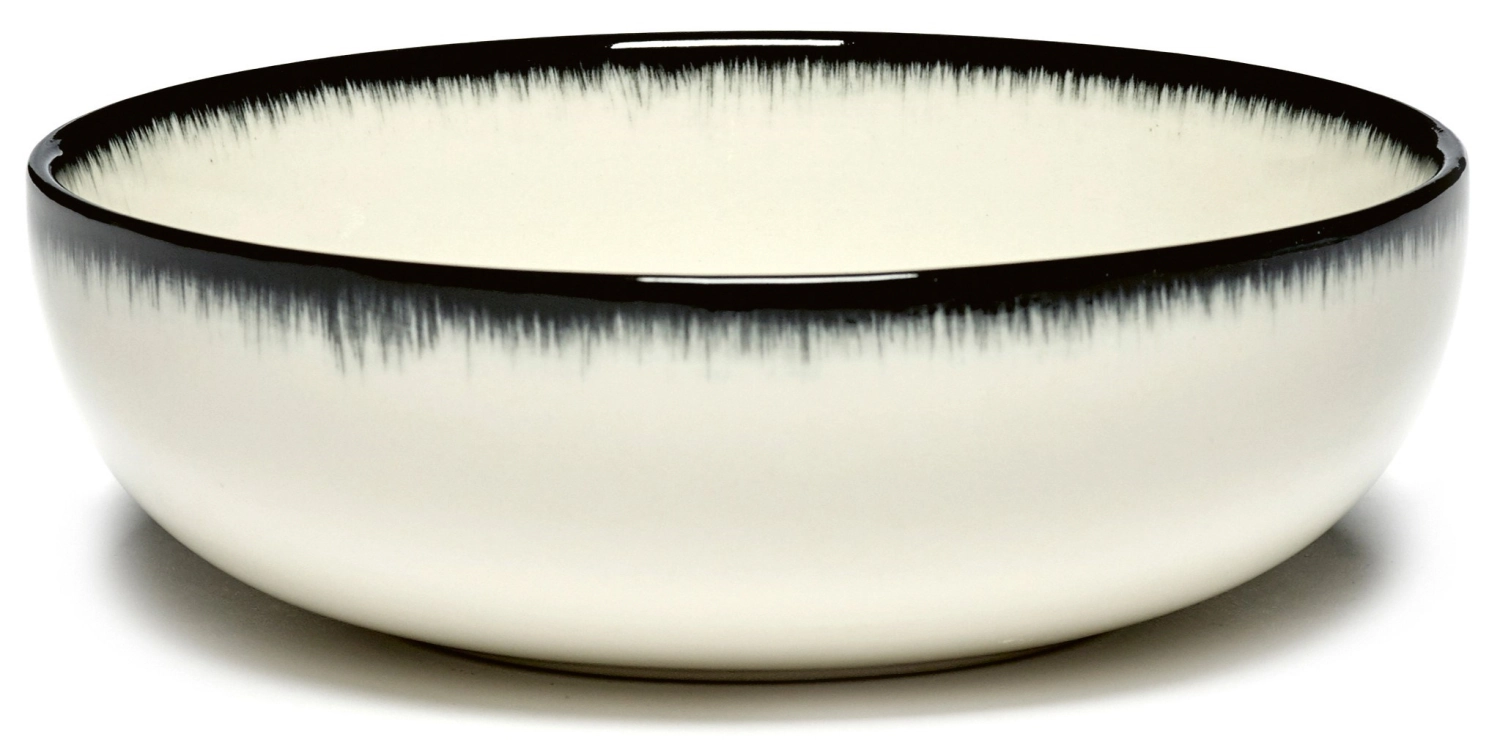 Ann Demeulem. De Assiette haute D13 cm Dé Off-White Black Va