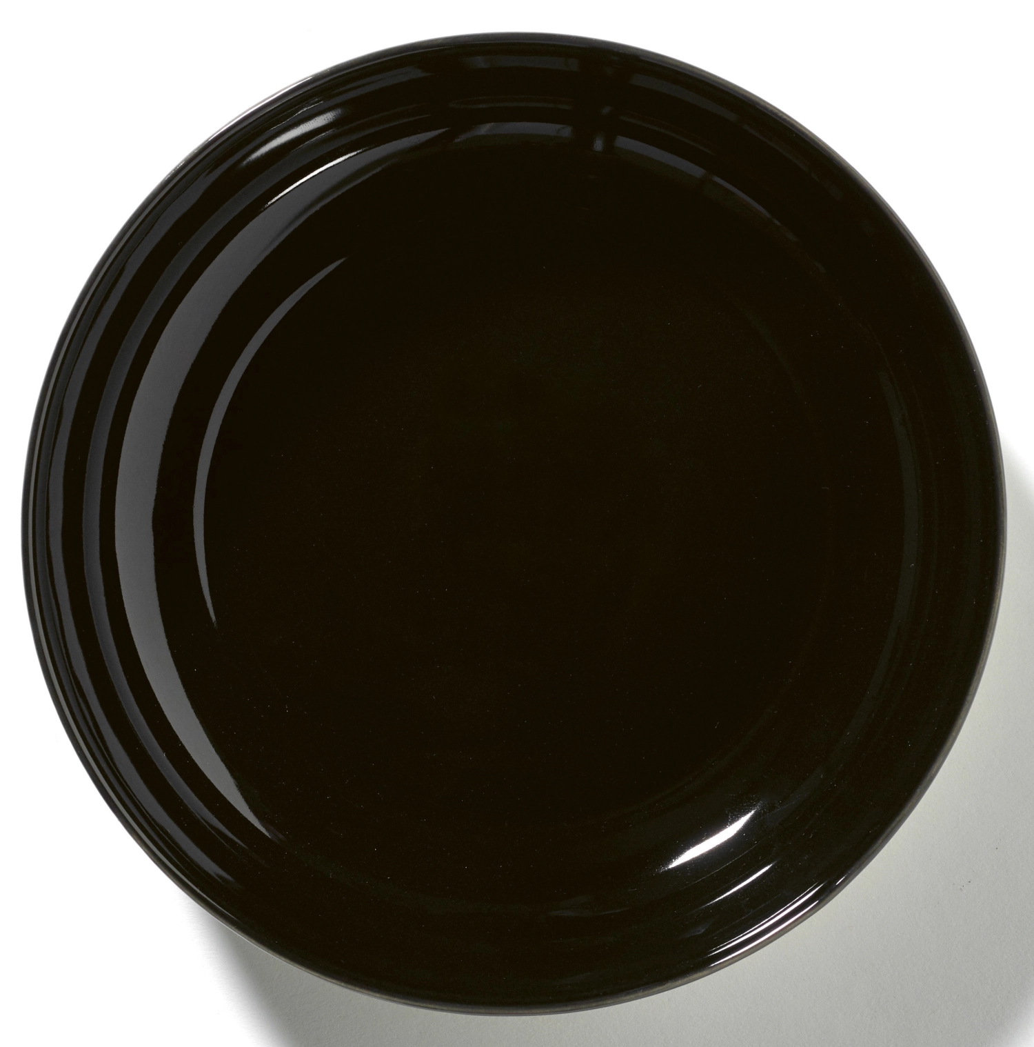 Ann Demeulem. Assiette haute D18,5cm Dé Off-White Black Var