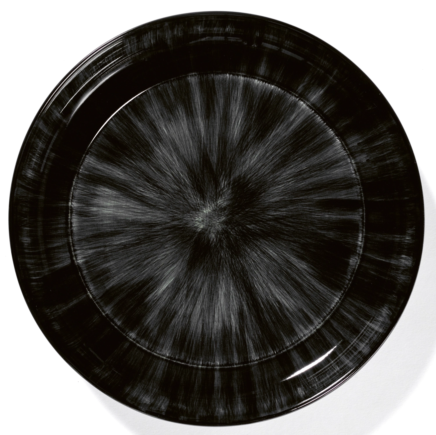 Ann Demeulem. De Assiette haute D24 cm Dé Off-White Black Va